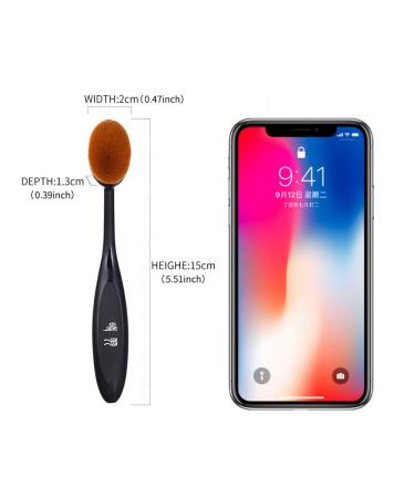 Premium Oval Foundation Brush - Soft Synthetic Fiber Makeup Brush for Flawless Blending | Ideal for Liquid Foundation & Concealer - Buy Online on GoSupps.com