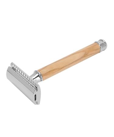 Shaving Tool Portable Safety Razor Manual for Office for Home for Hotel for Travel(Silver)