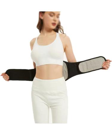 XWSM Double compression of self -heating lumbar support belt Back support Magnetic heating therapy Back bandage for men and women waist support belts (color: black size: l/large) L/Large black
