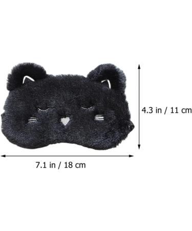 2pcs Cute Black Cat Sleeping Masks for Kids, Girls, and Women | Soft Plush Eye Mask Blindfold Cover | Ideal Eyeshade for Teens Girls - Buy Online on GoSupps.com