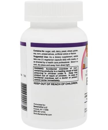 Easy Iron 25mg Capsules by BariatricPal - Highly Absorbable & Easy On Your Stomach! (180ct Bottle) 180 Count (Pack of 1) - Buy Online on GoSupps.com