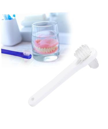 Beavorty 4 pieces double -headed toothbrush artificial teeth prosthesis brush double -sided toothbrush artificial teeth prostheses cleaning brush