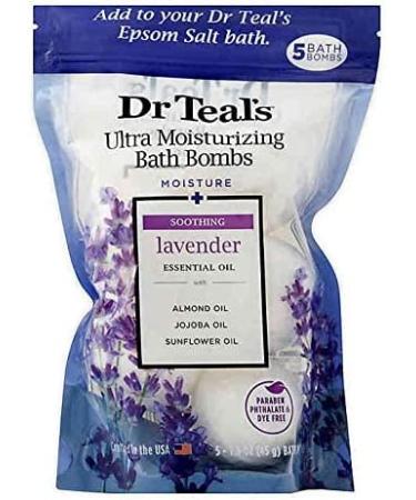 Ultra Moisturizing Lavender Bath Bombs - Repair Damaged Skin - 5 Count Pack - Buy Online on GoSupps.com