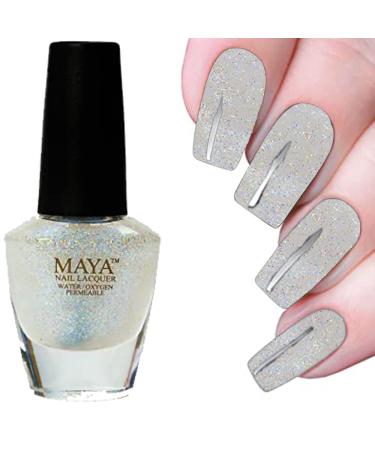 MAYA Cosmetics Halal Glitter Nail Polish | Quick Dry Vegan & Cruelty Free Oxygen Permeable Non-Toxic Top Coat - Buy Online on GoSupps.com