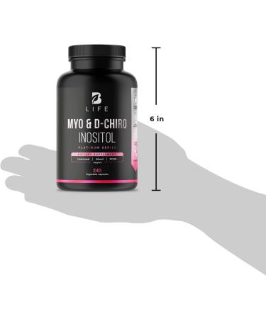 240 Capsules Myo-Inositol & D-Chiro Inositol | 40:1 Ratio | Made in USA | Promotes Hormonal Balance & Healthy Ovarian Function | Vitamin B8 Supplement by B Life - Buy Online on GoSupps.com