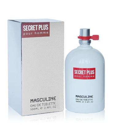Secret Plus 3.4 Fl Oz Spray Eau de Toilette Pour Homme Amber Woody fragrance for men. - Buy Online on GoSupps.com
