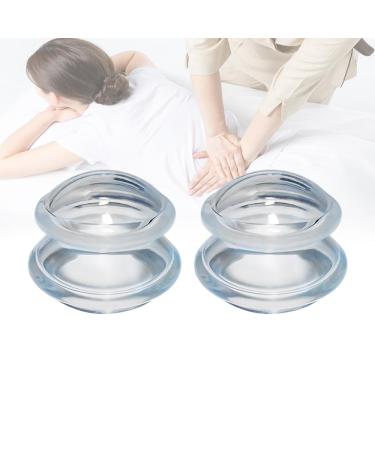 Silicone Cupping Set for Massage Therapy Professional Massage Cups for Small (Transparent 2 x S) S Transparent