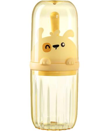Travel Toothpaste Case & Toothbrush Holder - Portable Wear-Proof Anti-Impact - Perfect for Couples & Students (Yellow - Buy Online on GoSupps.com