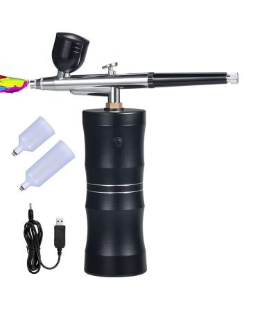 kydely Airbrush Kit with Air Compressor, Mini Air Brush Painting Kits Rechargeable Handheld Portable Airbrush for Makeup, Tattoo, Nail Art, Face Paint, Model Painting,Cake Decor