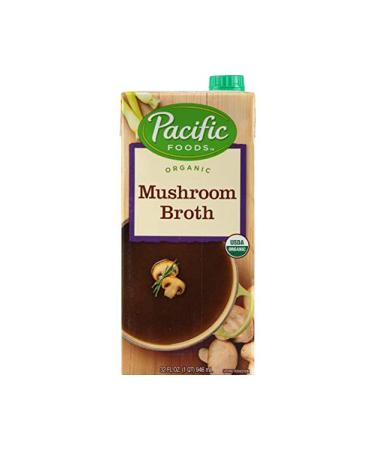 Pacific Foods Organic Mushroom Broth, 32oz 32 Fl Oz (Pack of 1)