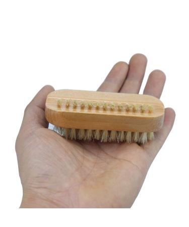 Boar Bristle Hand and Nail Brush with Wood Handle for Manicure and Pedicure - 3-3/4-Inches - Buy Online on GoSupps.com