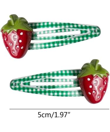 Limtula 2 s Girls Small Hair Clip Sweet Side Clip Metal Snap Hairpin Gift Cute Fruit Hair Accessories for Women B - Buy Online on GoSupps.com