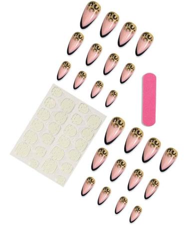 24Pcs Press on Nails Long Almond Shape Fake Nails Acrylic Square False Nails Summer Reusable Artificial Nails for Women and Girls - Buy Online on GoSupps.com