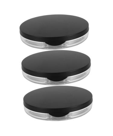 MAGICLULU 6 Pcs Loose Box Plastic Case Empty Makeup Containers Mini Mirrors Travel Vanity Mirror Blackx3pcs 7.5x7.5cmx3pcs