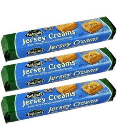Bolands Jersey Creams, 3 bag pack, Irish Butter Flavored, Cream Filled Biscuits, 150g (5.3oz) per bag