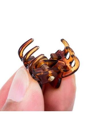 12-Pack Brown Mini Acrylic Hair Gripper Clips | Solid Plain Fringe Hairpins for Women & Girls - Buy Online on GoSupps.com