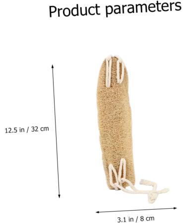 Loofah Bath Towel Scrubber | Exfoliating Bath Sponge & Back Scrubber Strap - Beige - Perfect for Travel & Shower - Buy Online on GoSupps.com