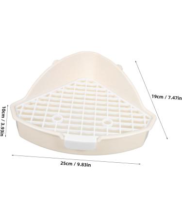 Yardwe 3pcs Rabbit Triangle Toilet Indoor Pet Potty for Dogs Plastic Pet Potty White Abs 25.00X19.00X10.00CMx3pcs Whitex3pcs - Buy Online on GoSupps.com