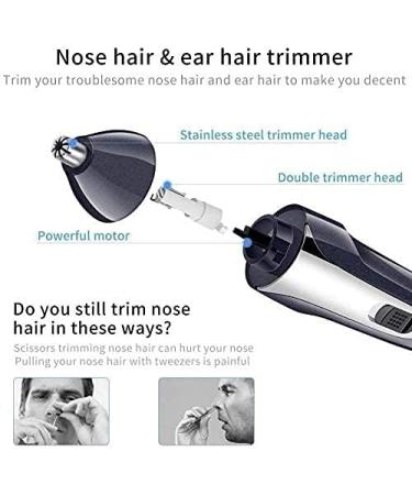 KouRy Electric Nose and Ear Trimmer for Men - IPX7 Waterproof Stainless Blades Portable & Multi-Purpose Hair Groomer - Buy Online on GoSupps.com