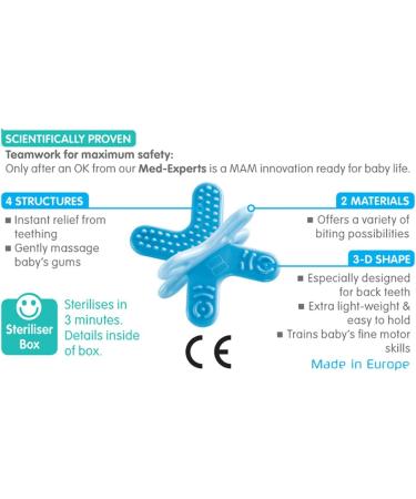 Bite and Relax Teether with Clip - Blue | Promotes Dental Hygiene | Soothes Painful Gums | 4+ Months - Buy Online on GoSupps.com