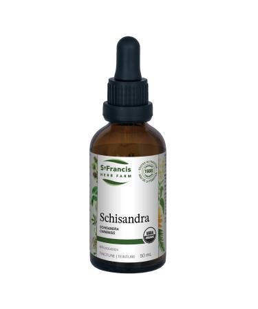 St. Francis Herb Farm Schisandra Herbal Tincture Liquid | Used as an Adaptogen for Mental & Physical Fatigue | Supports the Immune System | Organic | Non-GMO | Lactose-Free | (50ml) 50 ml (Pack of 1)