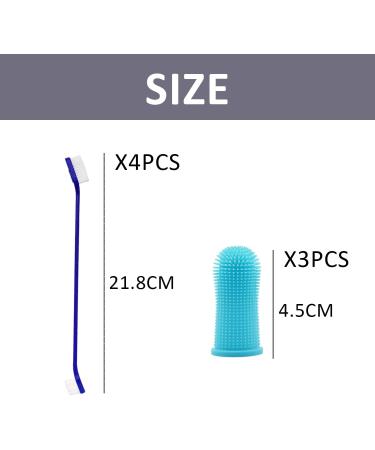 4-Part Pet Dipbrush & 3-Part Finger Cover - Dental Care for Dogs & Cats | Anti-Plaque Toothbrush - Buy Online on GoSupps.com