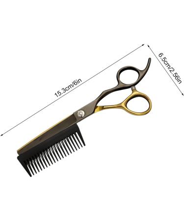 Hair Cutting Scissors 2 in 1 Hair Trimming Scissors Detachable Comb Ultra - Hair Cutting Tools Multipurpose Salon Hairdressing Shears for Precise Cutting Black Copper - Buy Online on GoSupps.com