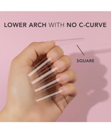 Kiara Sky Professional Non C Curve XXL Nail Tips - Clear Square - International Shipping Available - Buy Online on GoSupps.com