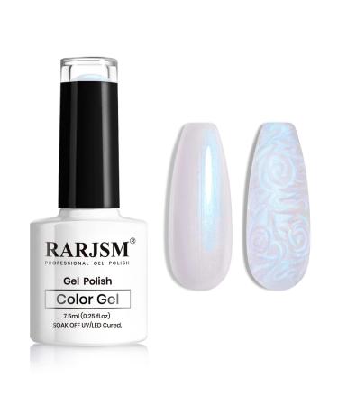 RARJSM Pearl Gel Nail Polish, Glitter Drawing Gel Polish Shimmer Mermaid Nail Gel Soak Off UV Gel for Salon Home DIY Manicure Use US171