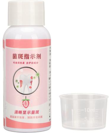 Plaque Disclosing Agent & Denture Cleaner 60ml - Dental Tartar Test & Toothpaste Examination Liquid for Home with Measuring Cup - Men, Women, Kids - Buy Online on GoSupps.com