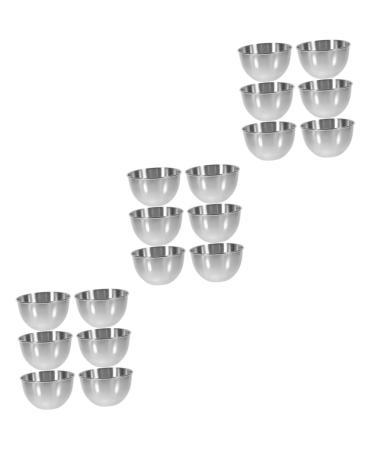 MAGICLULU 18 Pcs Stainless Steel Saucer Ketchup Sauce Containers I Am Willow Tomato Paste Small Bowls Tomato Sauce Appetizer Plates Container Soy Sauce Dispenser Dip Dish Travel