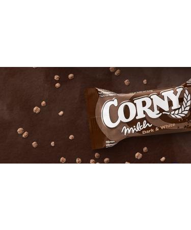 Corny Milk Dark & White Cereal Bar - 24x40g - Delicious Cocoa & Milk Cream Sandwich - Buy Internationally - Buy Online on GoSupps.com