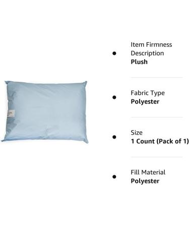 McKesson Reusable Bed Pillow with Stain-Resistant Vinyl Cover - Blue - 19 x 25 - 1 Count - Buy Online on GoSupps.com