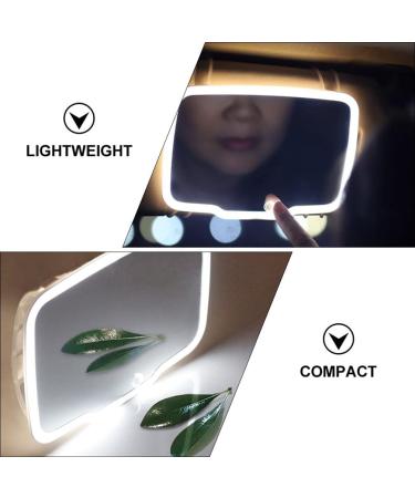 Minkissy Car Vanity Mirror Sun Shading Cosmetic Mirror Car Sunshade Mirror Car Cosmetic Mirror Automotive Visor Vanity Mirror Clip on Visor Mirror Universal Makeup Mirror Abs White - Buy Online on GoSupps.com