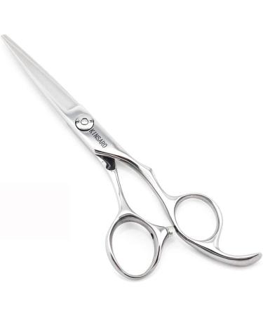 Kinsaro 5.5 Barber Scissors - Professional 440C Hair Cutting Shears with Silvery Convex Blades - Buy Online on GoSupps.com