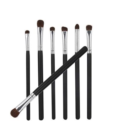7-Piece Kabuki Makeup Brush Set - Professional Wet & Dry Cosmetic Brushes for Blush Powder Highlight & More - Black - Buy Online on GoSupps.com