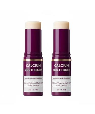 zowamap 2Pcs Calcium Volume Multi Balm Skincare Glow Multi Balm for Face Neck Anti Aging Firming Skincare Stick Moisture CalciumCollagen Stick for Face Eye Lip Neck Fine Lines