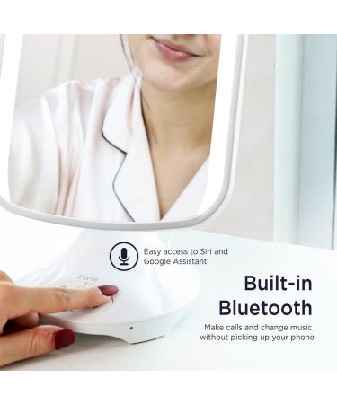 iHome 7 x 9 Reflect ll iCVBT3 Adjustable Vanity Mirror  Makeup Mirror with Bluetooth Audio  Hands-Free Speakerphone  LED Lighting  Siri & Google Support USB Charging  Flat Panel LED Lighting (White) - Buy Online on GoSupps.com
