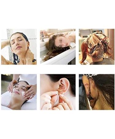 100PCS Transparent Plastic Disposable Waterproof Hairdressing Dye Coloring Ear Cover Protector Caps for Bathing Shower Spa Keep Ear Clean and Dry - Buy Online on GoSupps.com