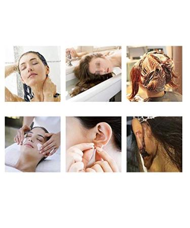 100Pcs Clear Plastic Disposable Elastic Ear Covers - Waterproof Ear Protectors for Hair Dye, Shower, Bathing - Ideal for Home & Salon Use by Women and Men - Buy Online on GoSupps.com