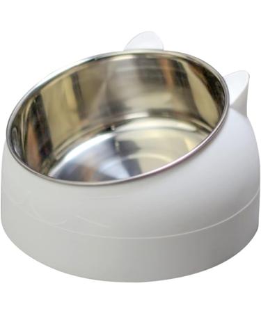 2 Pack Stainless Steel Pet Cat Bowl Cat Food Bowl Cat Water Bowl (200 ml black+white) black+white 200 ml - Buy Online on GoSupps.com