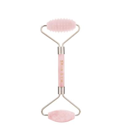 Skin Gym 2D Texturized and Smooth Facial Roller Massager for Wrinkles and Fine Lines Anti-Aging Face Lift Skin Care Beauty Tool Rose