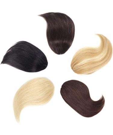 Side Bangs Clip in Hair Extensions Front Side Fringe One Piece Remy Straight Hairpiece Accessories by RemeeHi #613 Light Blonde - Buy Online on GoSupps.com