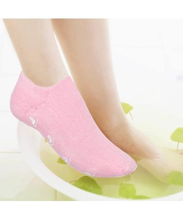 LALAFINA Essential Oil 3 Pairs Moisturizing Socks Gel Spa Socks Foot Care Heel Socks for Dry Cracked Feet Cracked Heel Repair Essential Oils - Buy Online on GoSupps.com