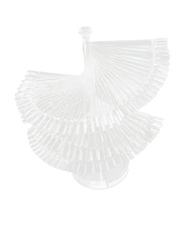 DOITOOL 1 Set Clear Fingernail Polish Nail Polishes Blank Nail Clear Nail Art Sticks Nail Polish Sticks Nail Polish Sample Sticks Display Board Manicure Tools To Rotate Size 1 As Shown