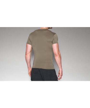 Under Armour Men's HeatGear Tactical Compression Short-Sleeve T-Shirt - Federal Tan/White - X-Small - Buy Online on GoSupps.com