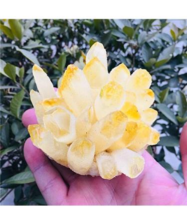 Crystals Stones Natural Yellow Ghost Quartz Crystals raw Gemstone Specimen for Home&Office Decoration fengshui (Size : 700-800g) HOMEZHOU (Size : 600-700g)