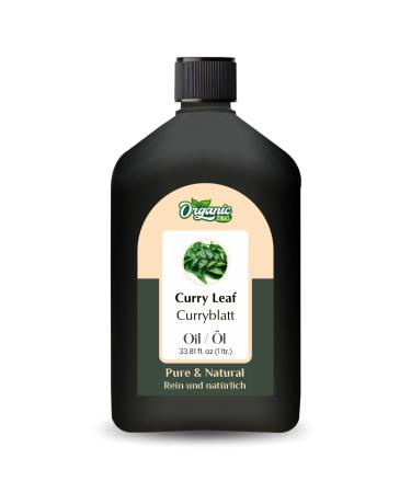 ORGANIC ZING Organic Zing Curry Leaf Oil (Murraya koenigii) Pure Natural Essential Oil for Skin and Hair Care 1000ml