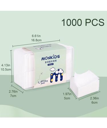 1000pcs Makeup Remover Cotton Pads for Lip Eye Makeup Nail Polish Removal Cotton Puff Soft Strong Durable Lint-Free Cotton - Buy Online on GoSupps.com