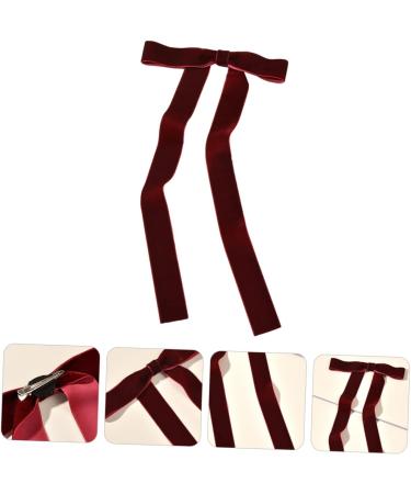 FRCOLOR bridal velvet barrette hair bowknot clip Large Bow Clip big bow hair clip snap barrettes hair bow clip metallic ribbon bowknot hairpin fabric wedding bridesmaid alligator clip - Buy Online on GoSupps.com